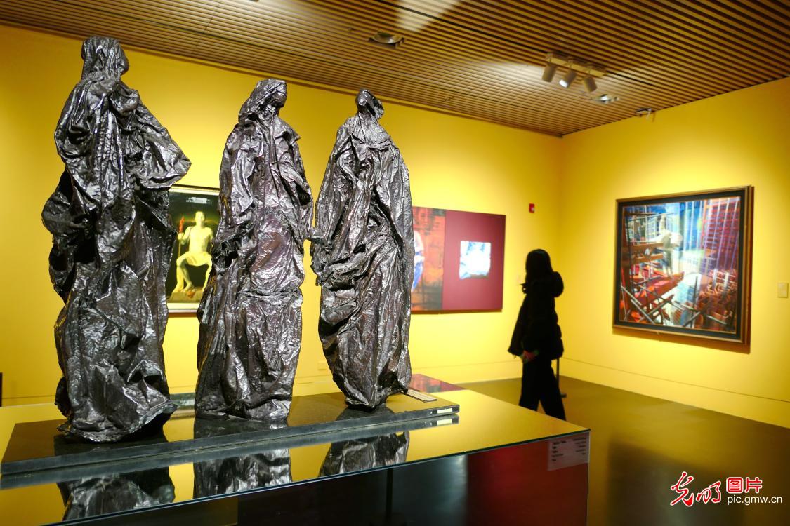 Indonesian modern and contemporary artworks displaying at Tsinghua University