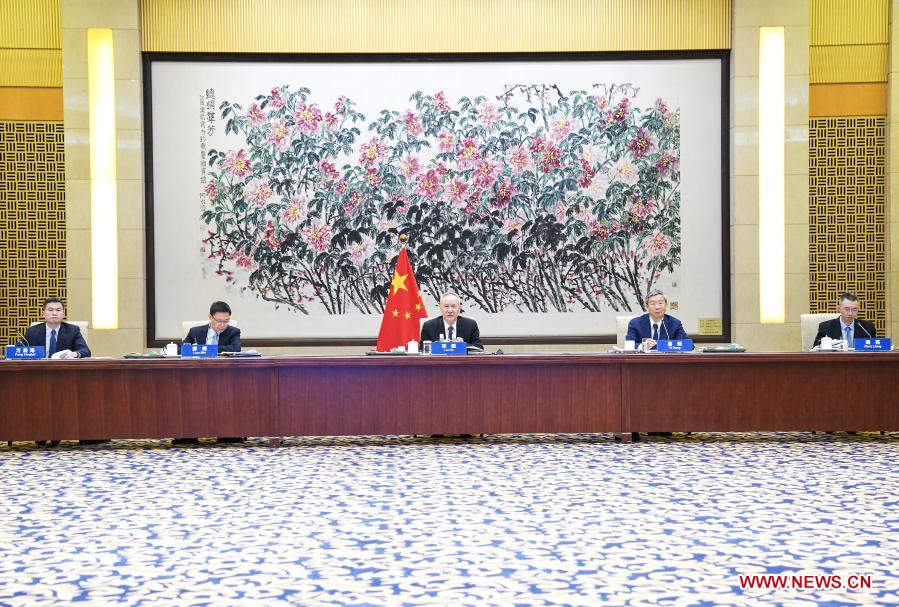 Chinese vice premier meets Swiss finance minister via video link