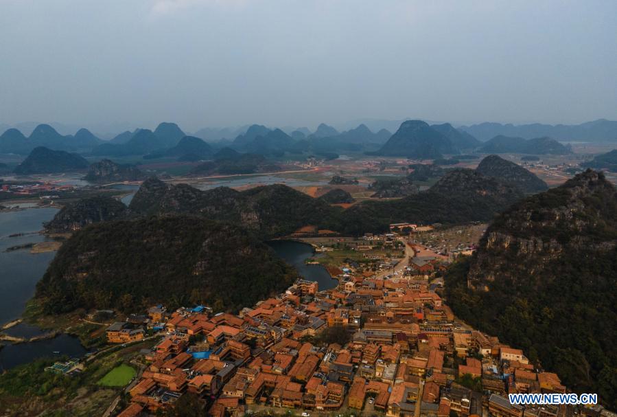 Scenery at Puzhehei national wetland park in Yunnan