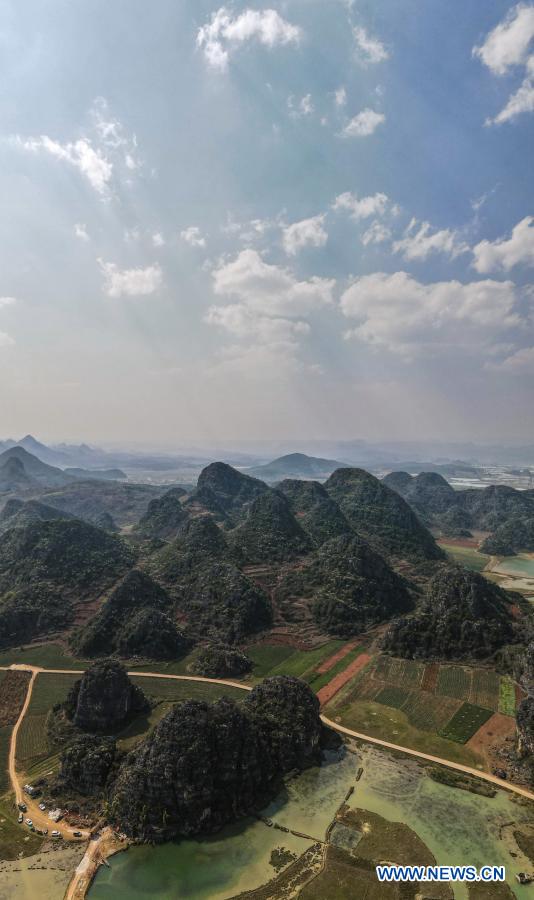 Scenery at Puzhehei national wetland park in Yunnan