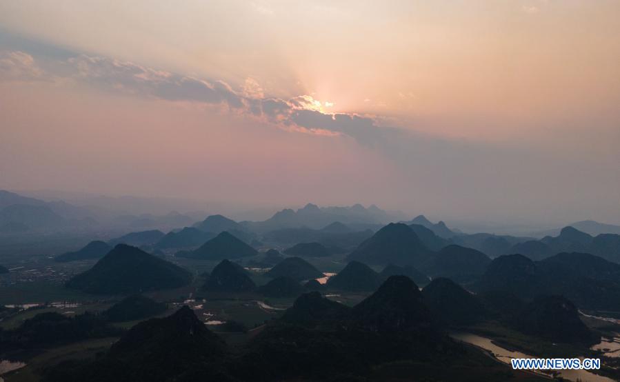 Scenery at Puzhehei national wetland park in Yunnan