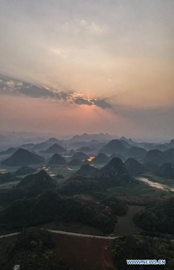 Scenery at Puzhehei national wetland park in Yunnan