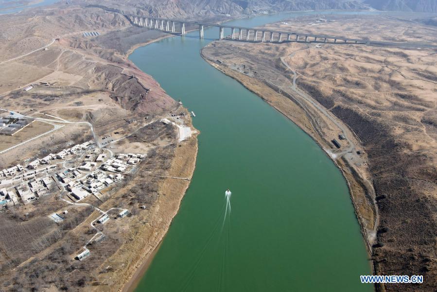 View of Ningxia section of Yellow River