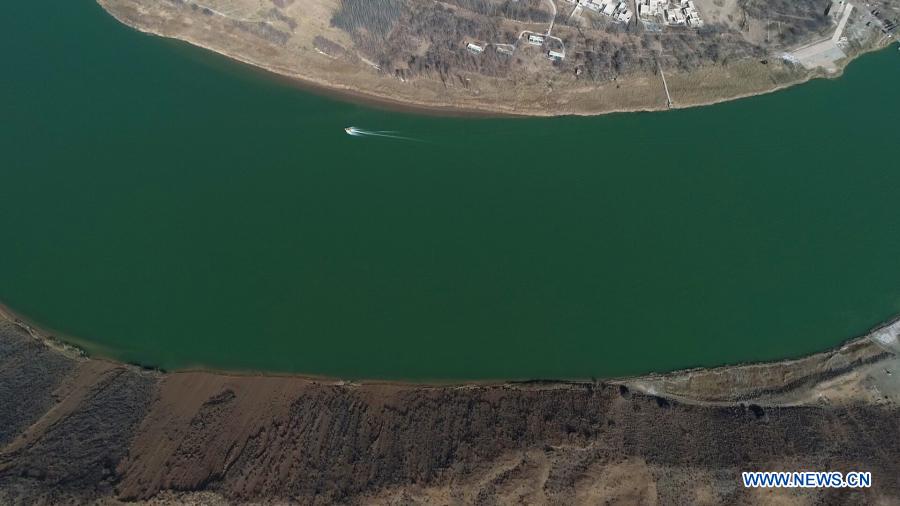 View of Ningxia section of Yellow River