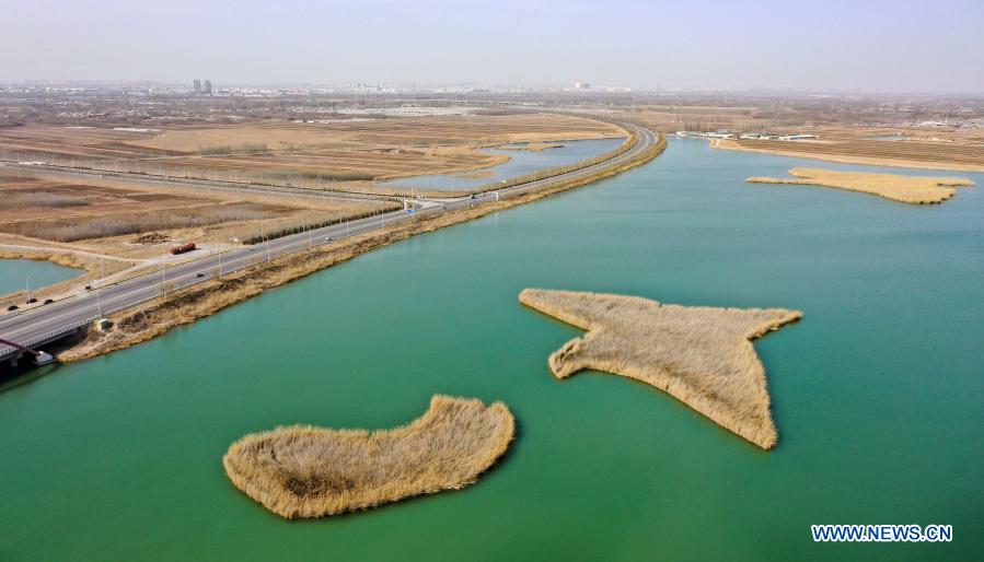 View of Ningxia section of Yellow River