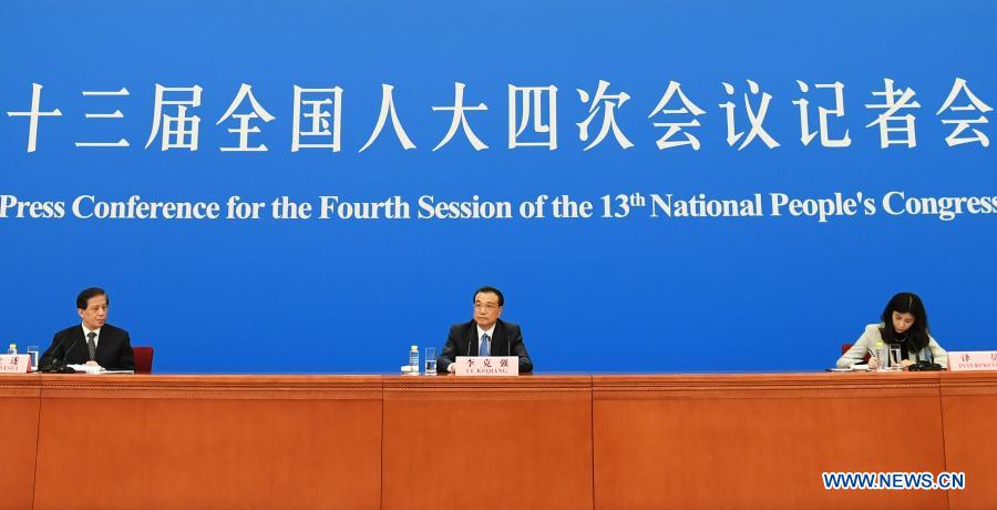 Chinese premier meets press after annual legislative session