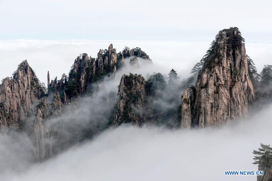 In pics: cloud-shrouded mountain in Huangshan Mountain scenic area in E China