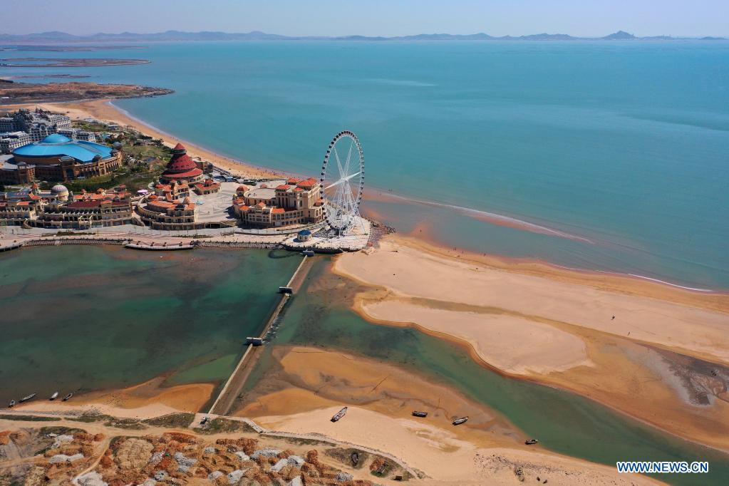 Coastal views of Aoshan Bay in Qingdao, east China's Shandong