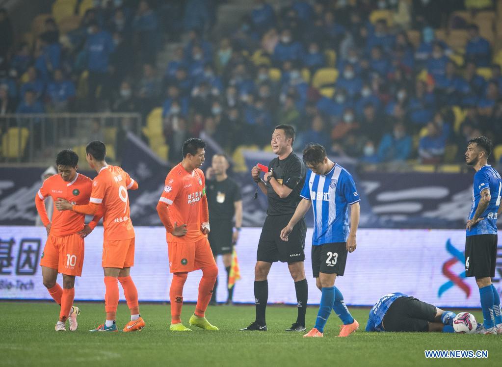 Opening match at 2021 season China League One kicks off in Wuhan