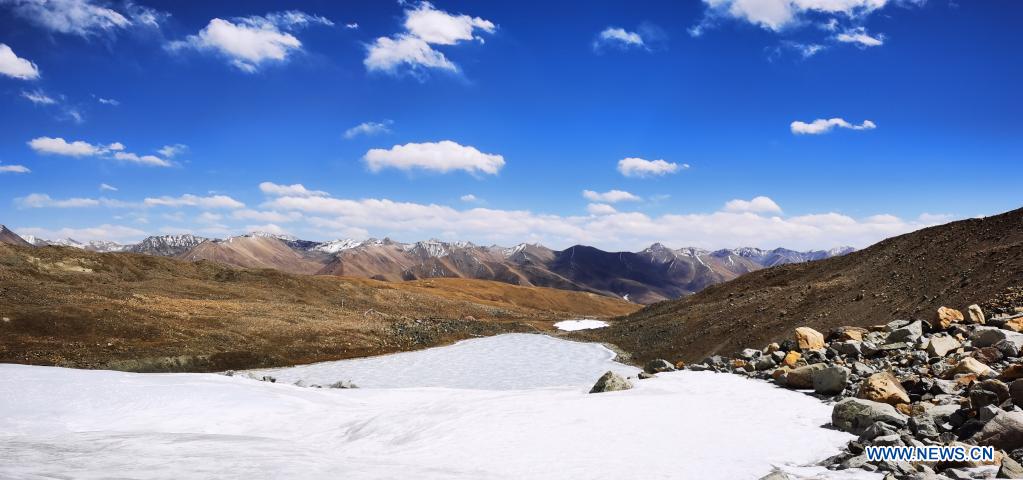 View of Mount Qungmknag in Nyemo County of Lhasa, Tibet