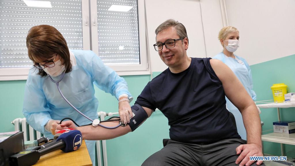 Serbian president receives 2nd dose of Sinopharm vaccine