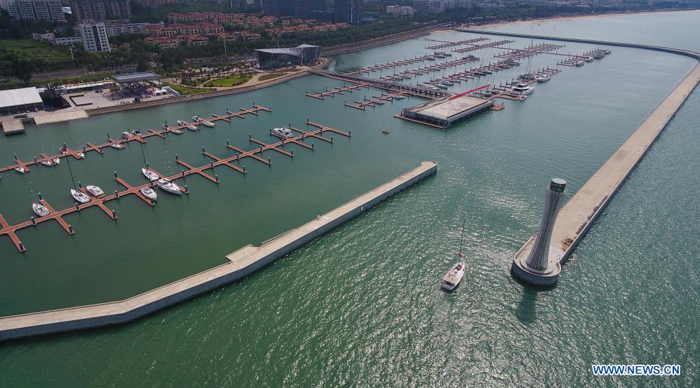 Aerial view of S China's Haikou