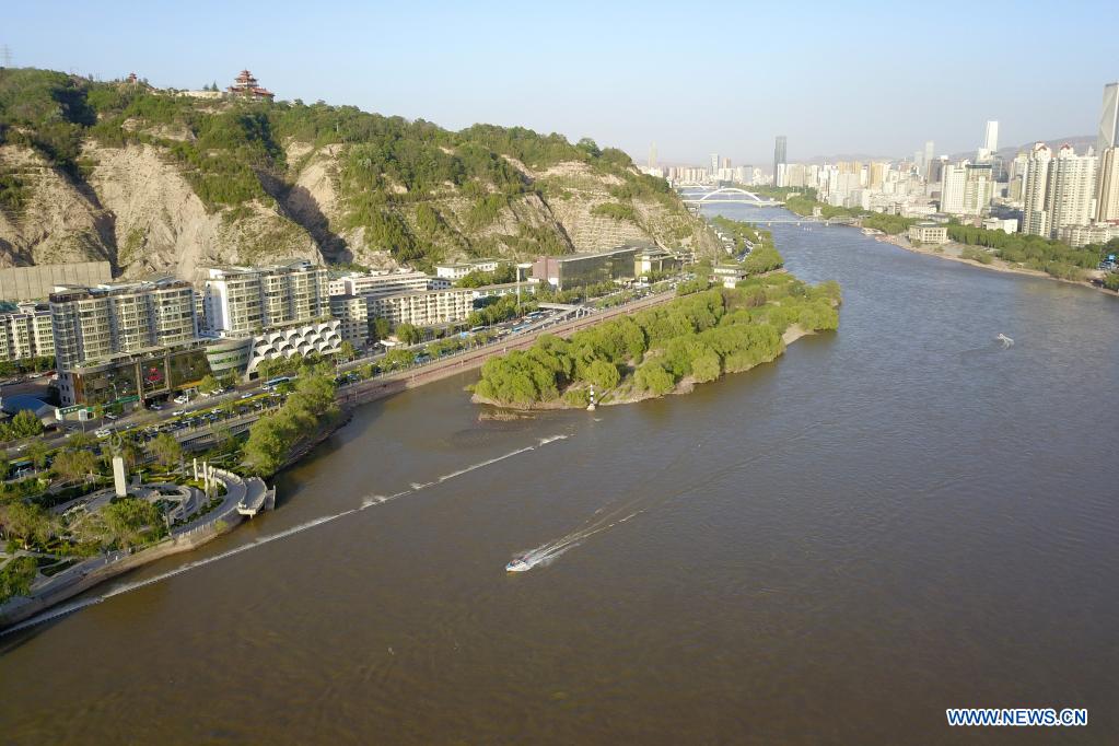 Scenery of Yellow River section in Lanzhou