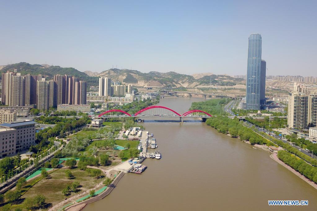 Scenery of Yellow River section in Lanzhou