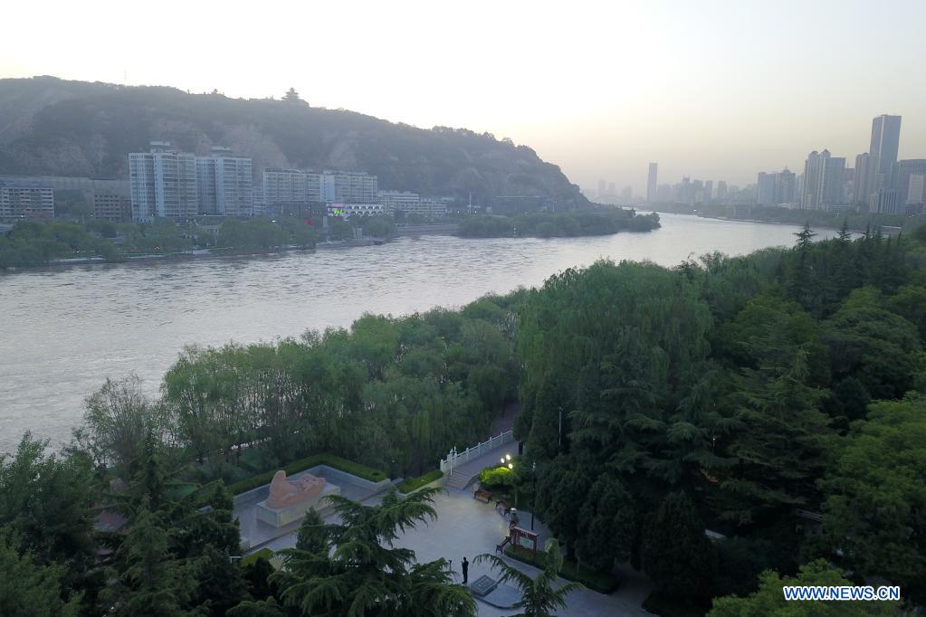 Scenery of Yellow River section in Lanzhou