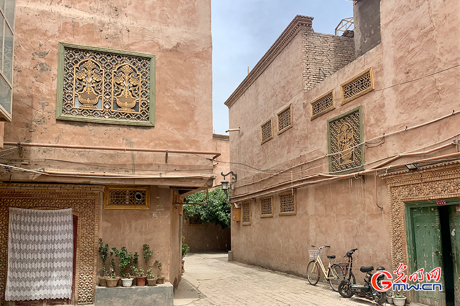 Traditional architecture in ancient city of Kashgar, NW China's Xinjiang