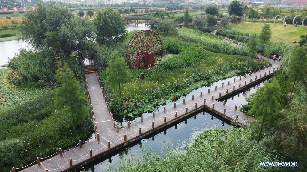 Scenery of Nakao River wetland park in Nanning, Guangxi