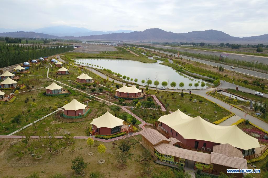Ecological environment improved in Linze, Gansu