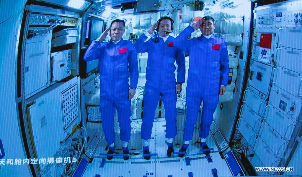 Shenzhou-12 astronauts enter space station core module