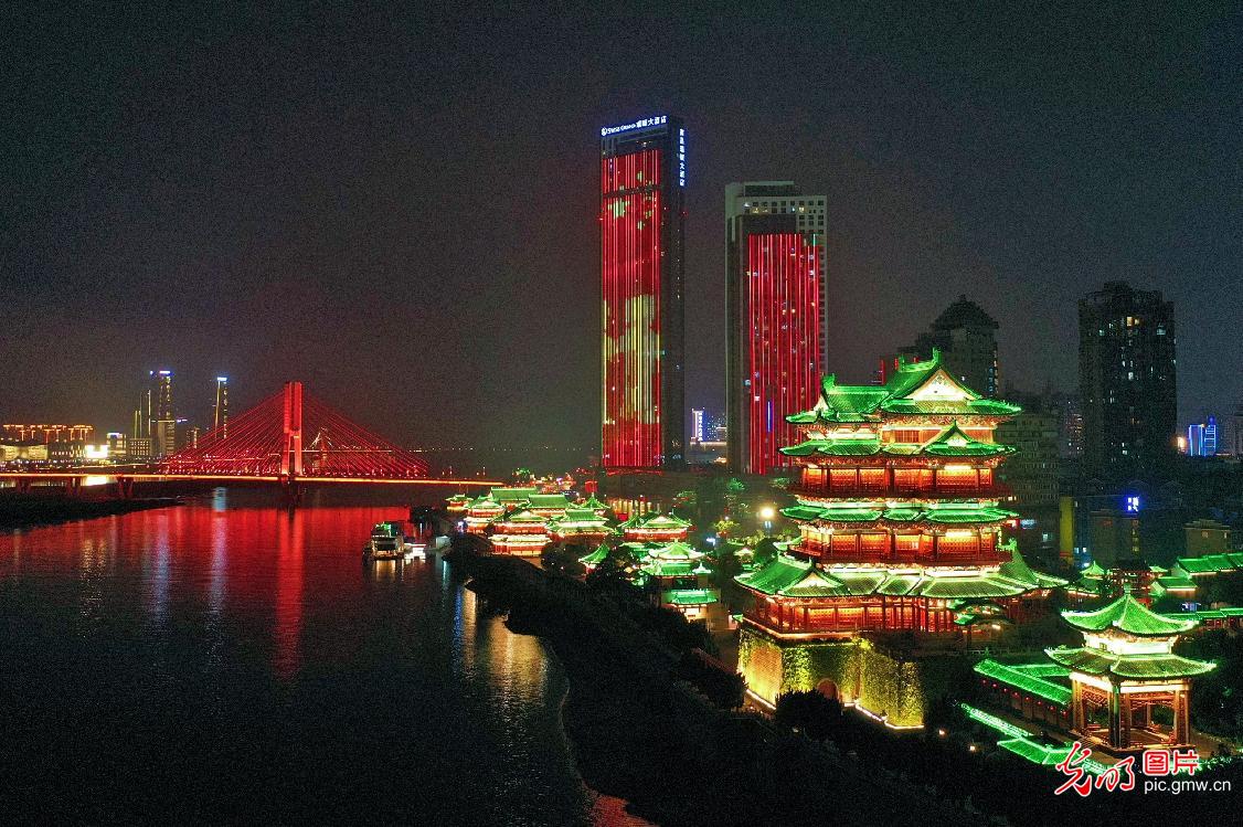 In pics: light shows held across China in celebration of the CPC centenary