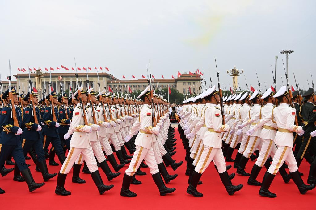 Flag-raising ceremony held at Tian'anmen Square during CPC centenary ceremony