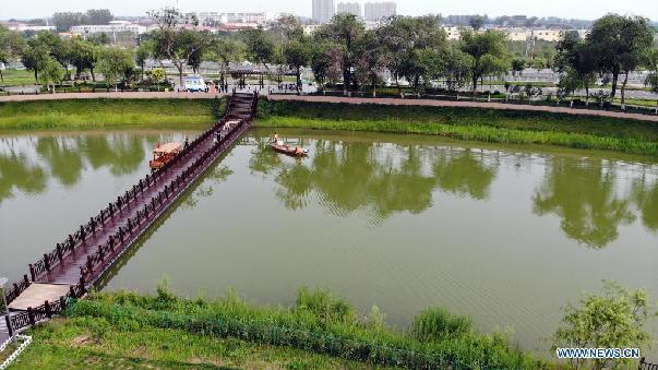 Scenery along Grand Canal in Cangzhou, China's Hebei