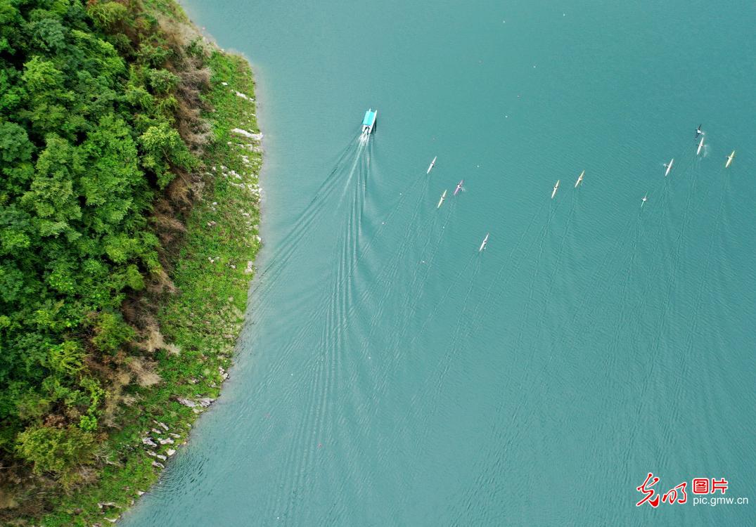 Water sports training center built in C China's Hubei