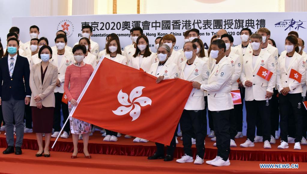 Flag presentation ceremony held for Hong Kong, China Delegation to Tokyo 2020 Olympic Games