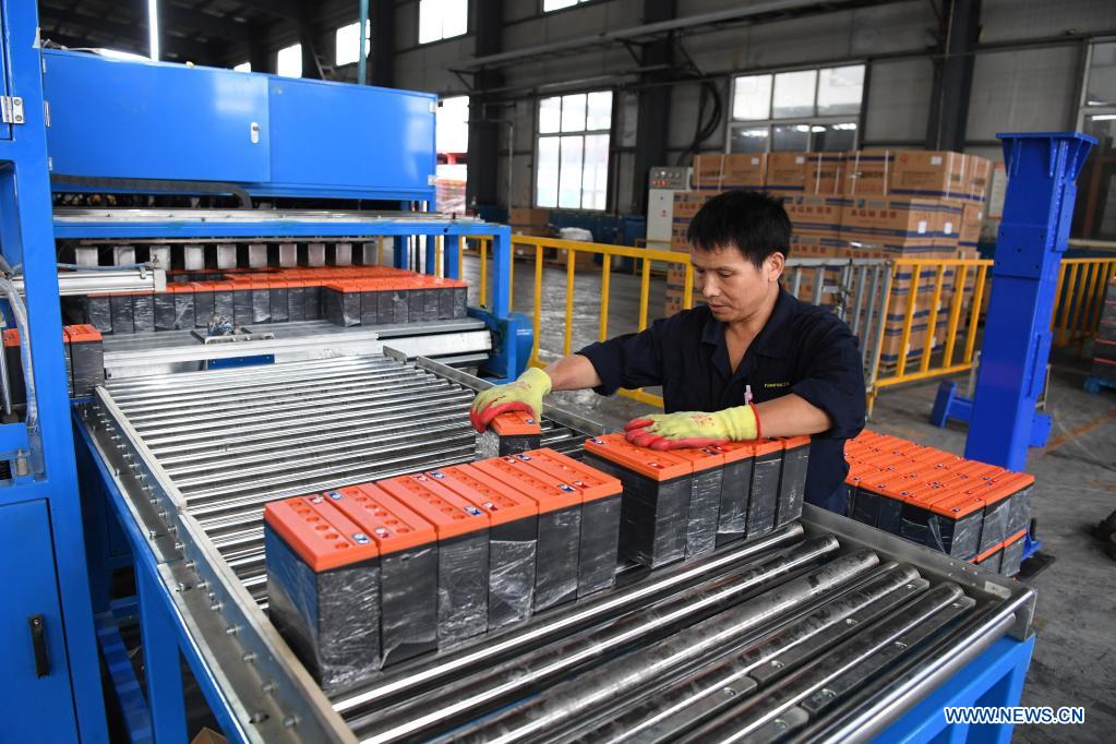 In pics: power battery recycling and production base in Jieshou, E China