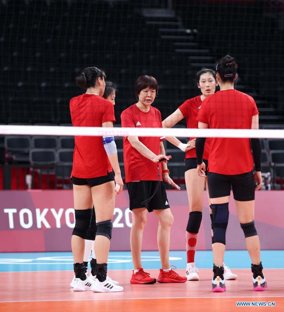 Chinese players attend training session ahead of Tokyo Olympic Games