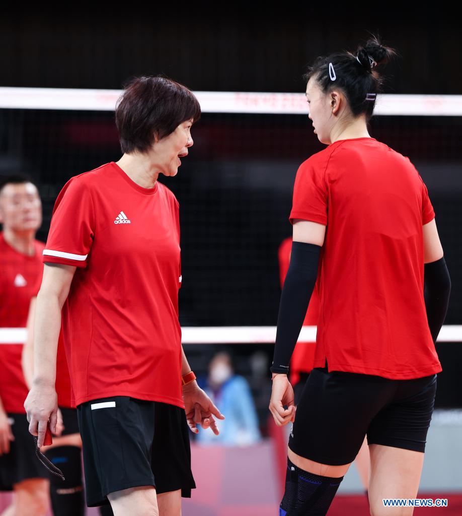 Chinese players attend training session ahead of Tokyo Olympic Games