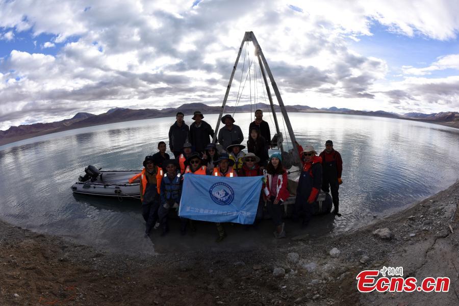 2nd scientific expedition team conducts lake research in Tibet