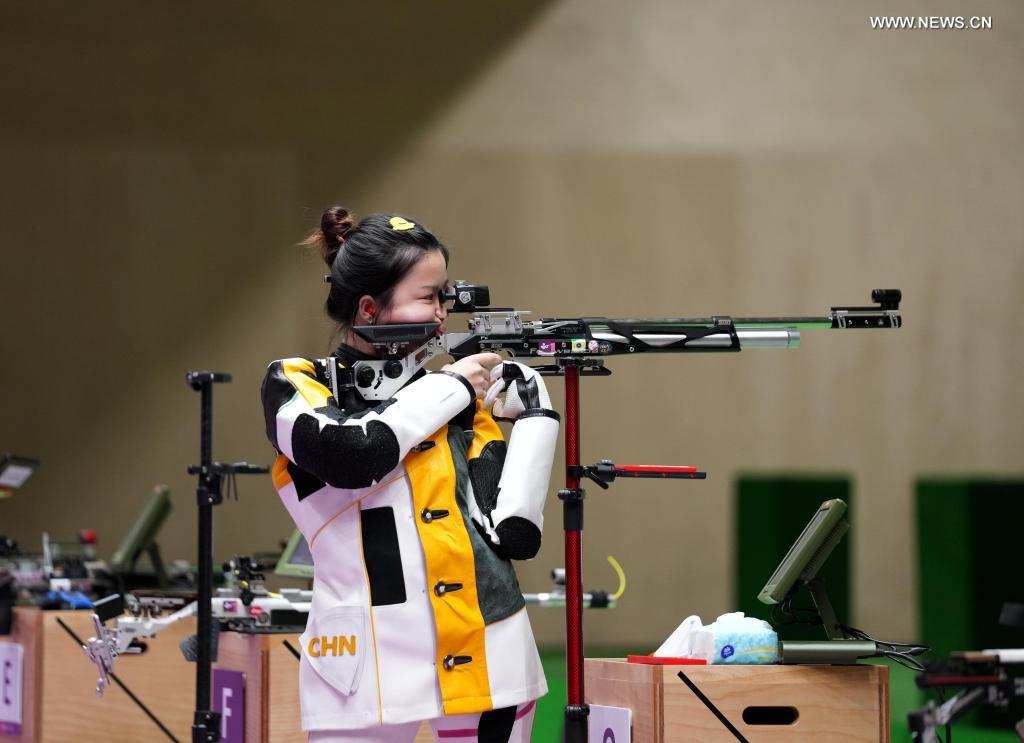 Chinese shooter Yang Qian wins first gold of Tokyo 2020 in women's 10m air rifle