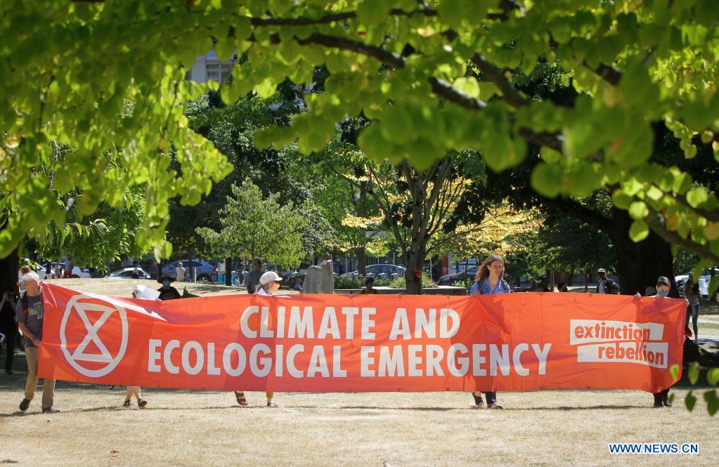 Protesters rally against ecological destruction in Vancouver, Canada