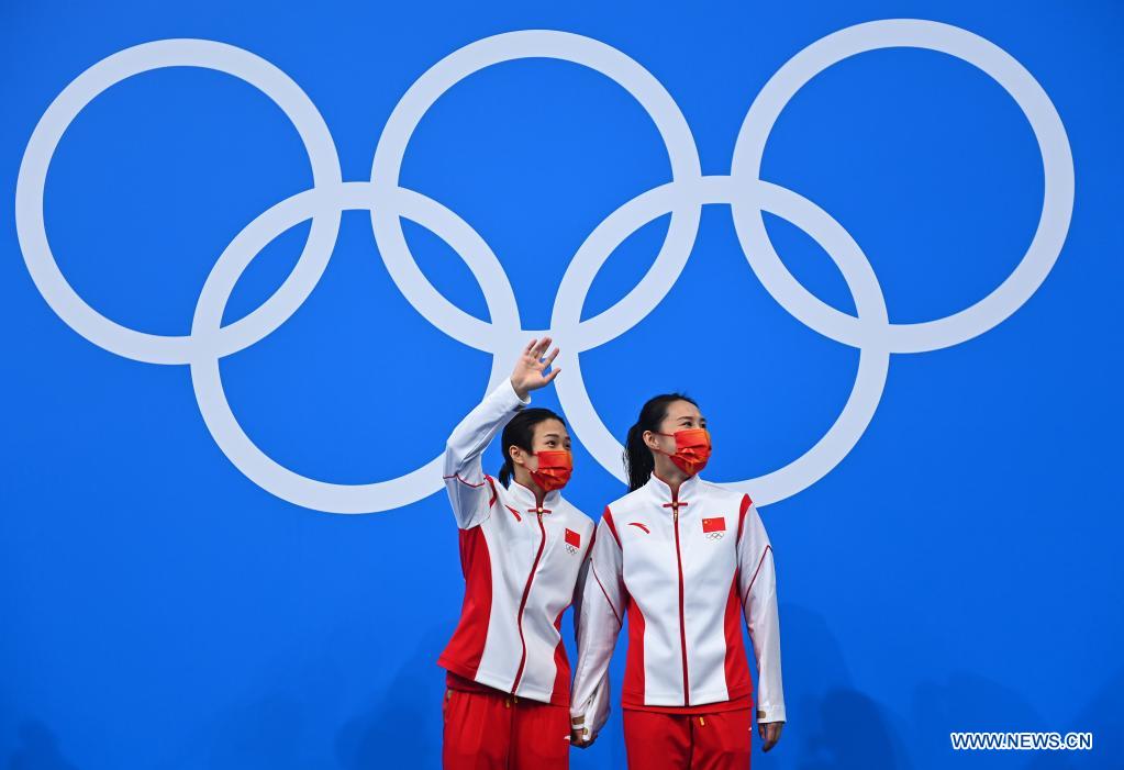 China claims 5th consecutive gold in women's synchronised 3m springboard at Tokyo 2020