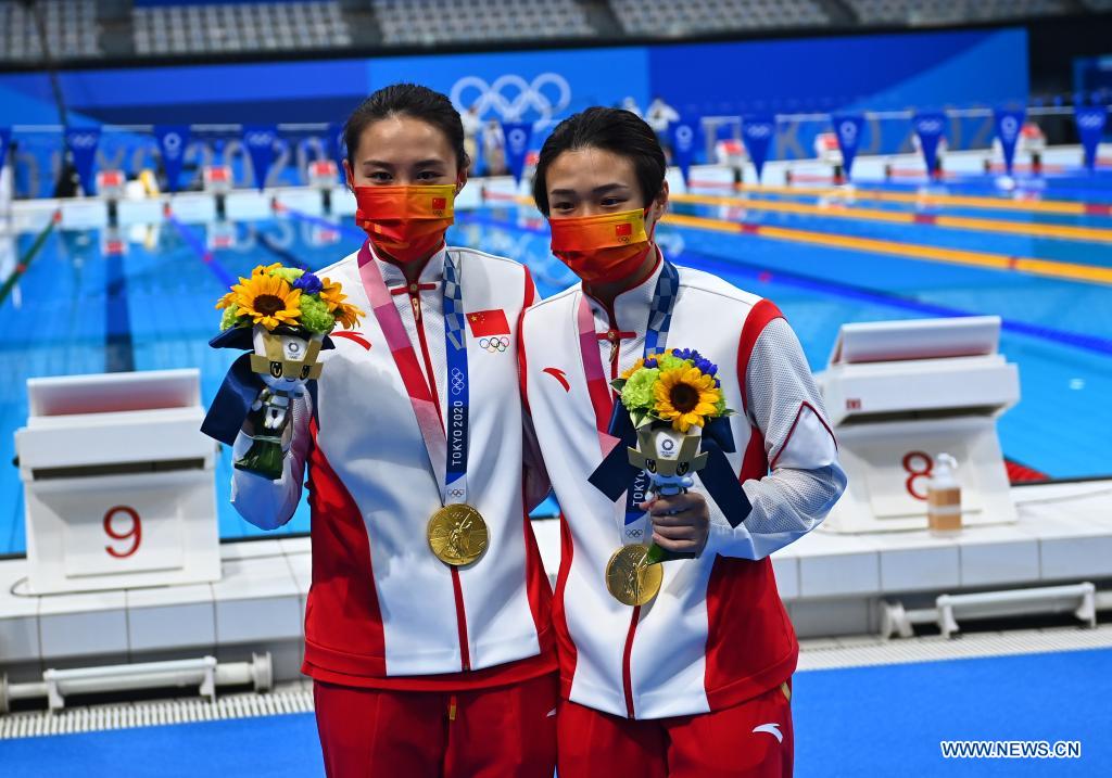 China claims 5th consecutive gold in women's synchronised 3m springboard at Tokyo 2020