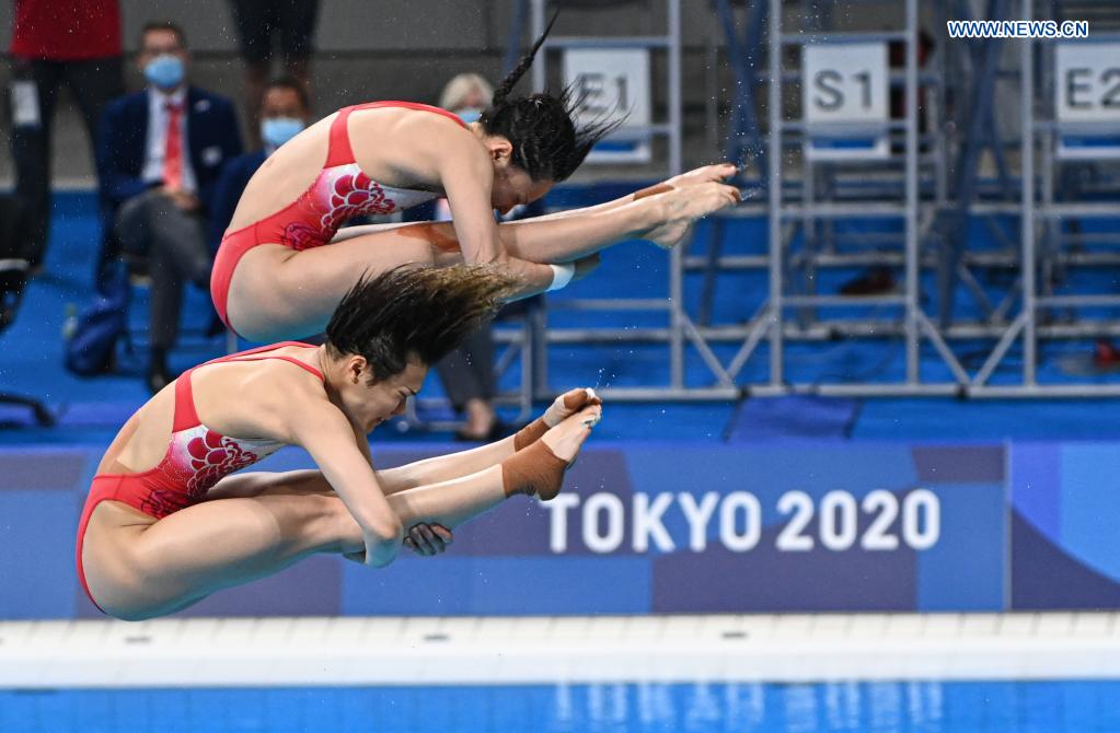 China claims 5th consecutive gold in women's synchronised 3m springboard at Tokyo 2020