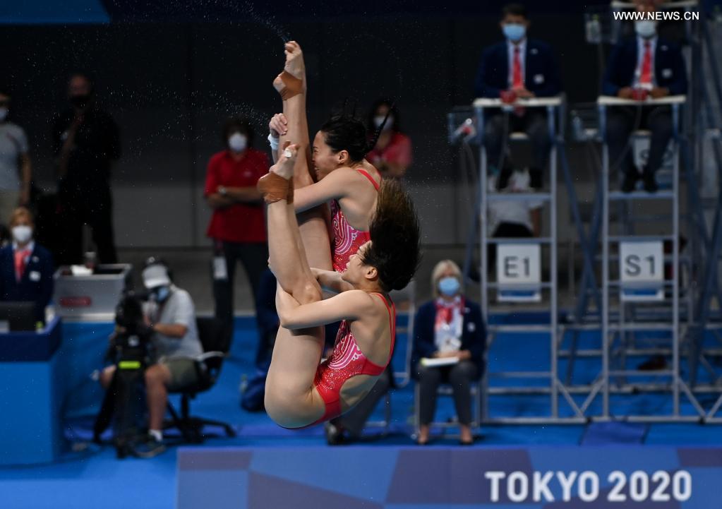 China claims 5th consecutive gold in women's synchronised 3m springboard at Tokyo 2020