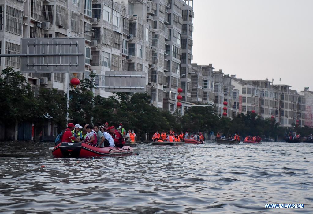 Rescue work underway in flood-hit Weihui, China's Henan