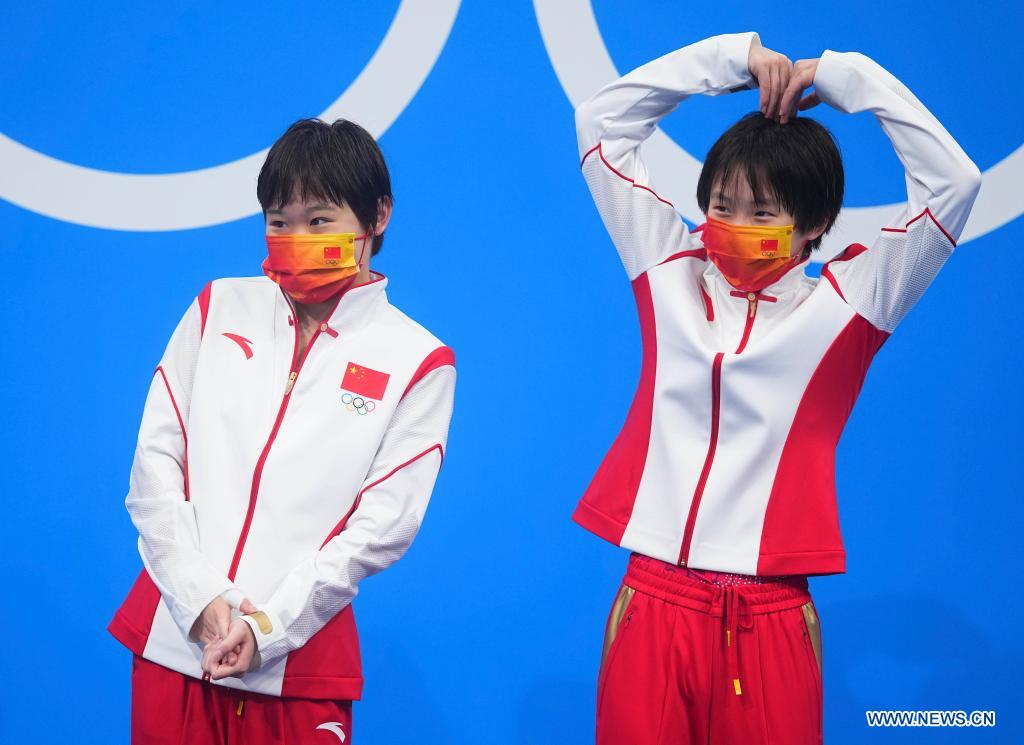 China clinches 6th straight Olympic gold in women's synchronised 10m platform