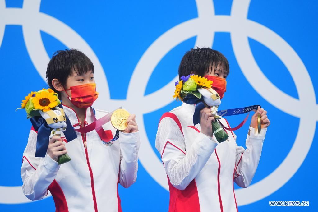 China clinches 6th straight Olympic gold in women's synchronised 10m platform
