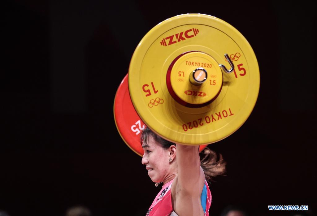 Chinese Taipei's Kuo claims women's weightlifting 59kg gold at Tokyo 2020