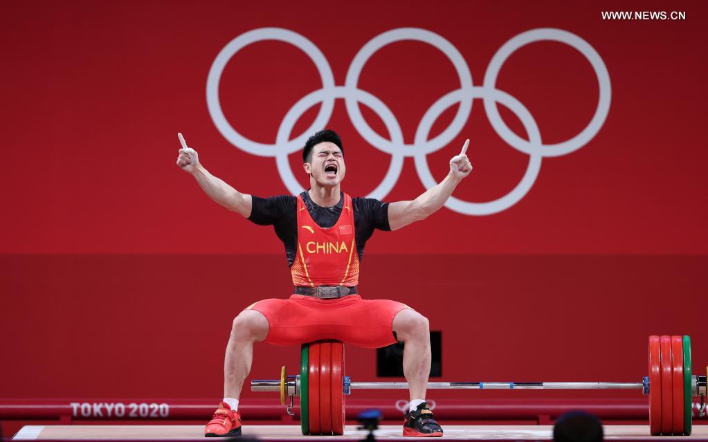 Chinese weightlifter Shi wins back-to-back Olympic gold