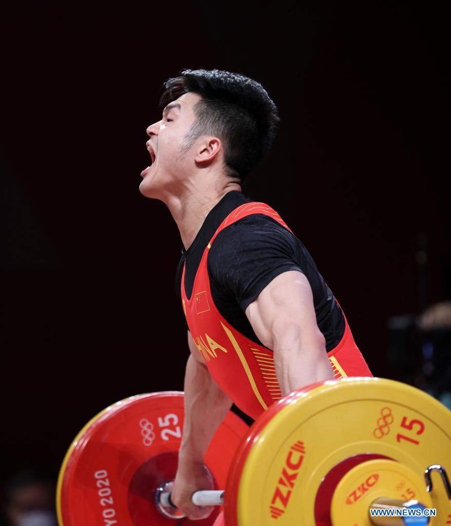 Chinese weightlifter Shi wins back-to-back Olympic gold