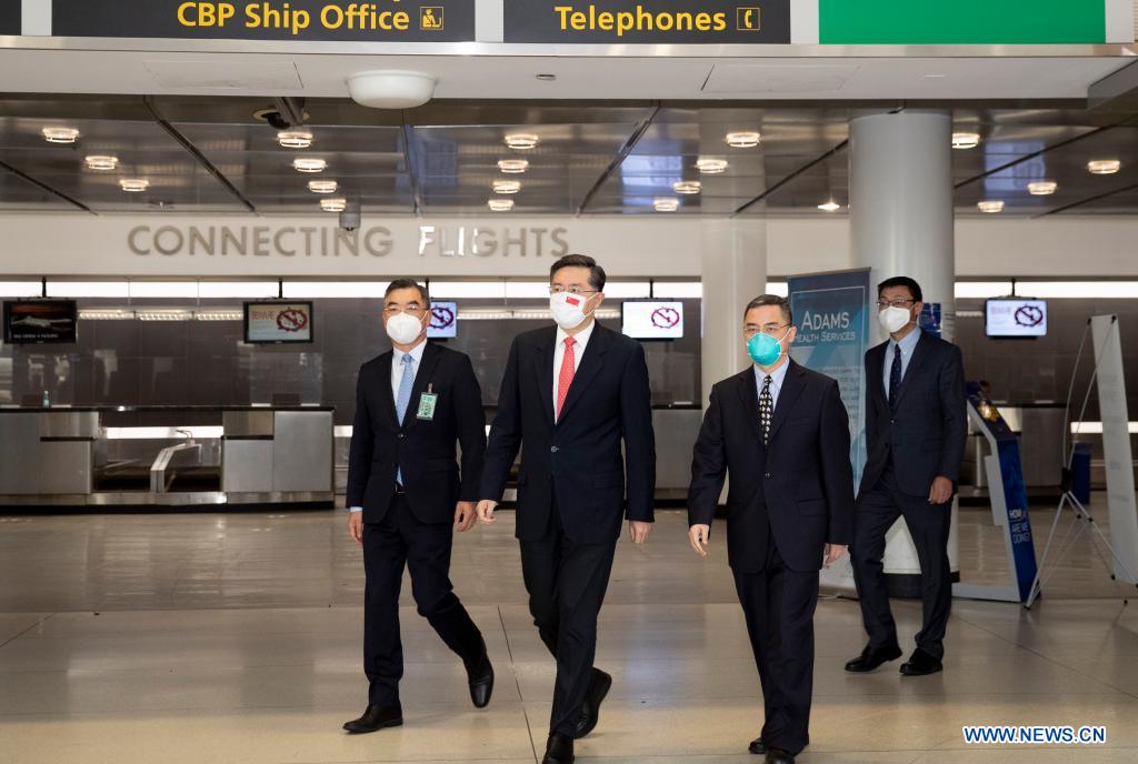 Chinese ambassador Qin Gang arrives in U.S.