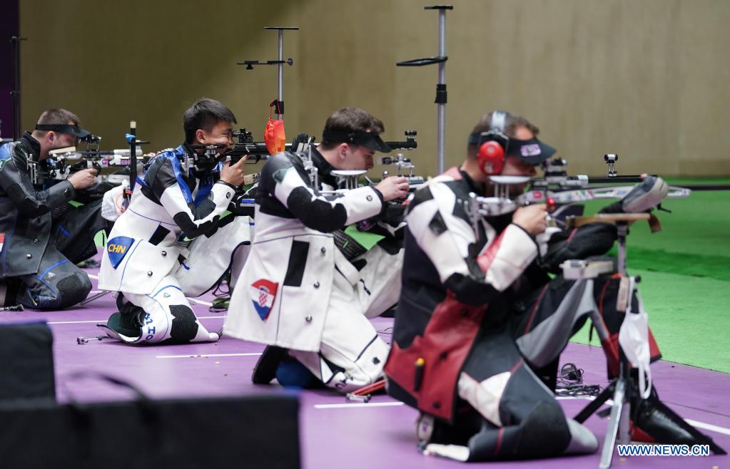 China's Zhang breaks world record to win men's 50m rifle 3 positions at Tokyo Olympics