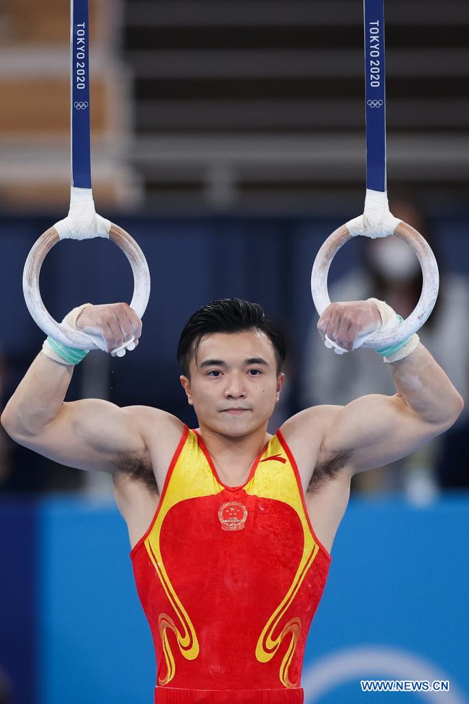 China's gymnasts finish 1-2 in men's rings at Tokyo Olympics