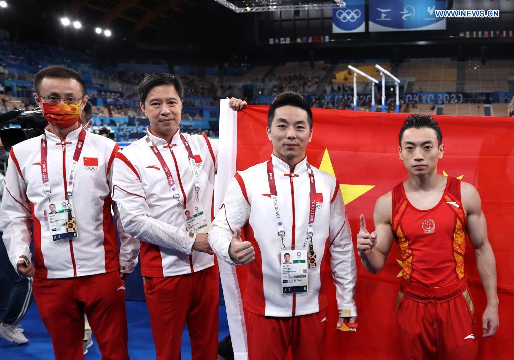 Chinese gymnast Zou claims men's parallel bars title at Tokyo Olympics