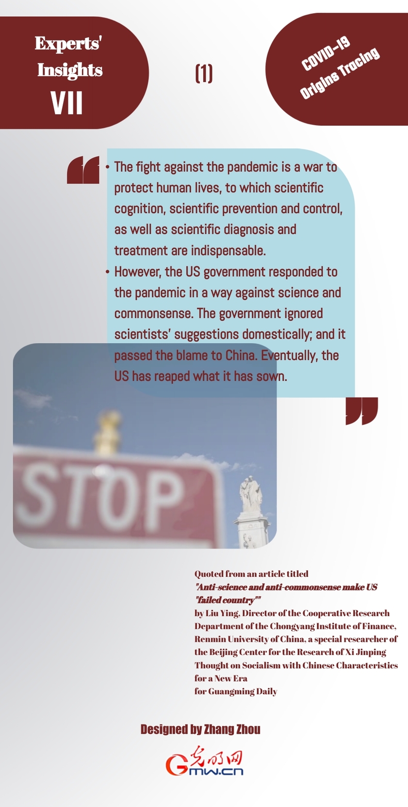 Experts' Insights VII: Anti-science and Anti-commonsense make US 