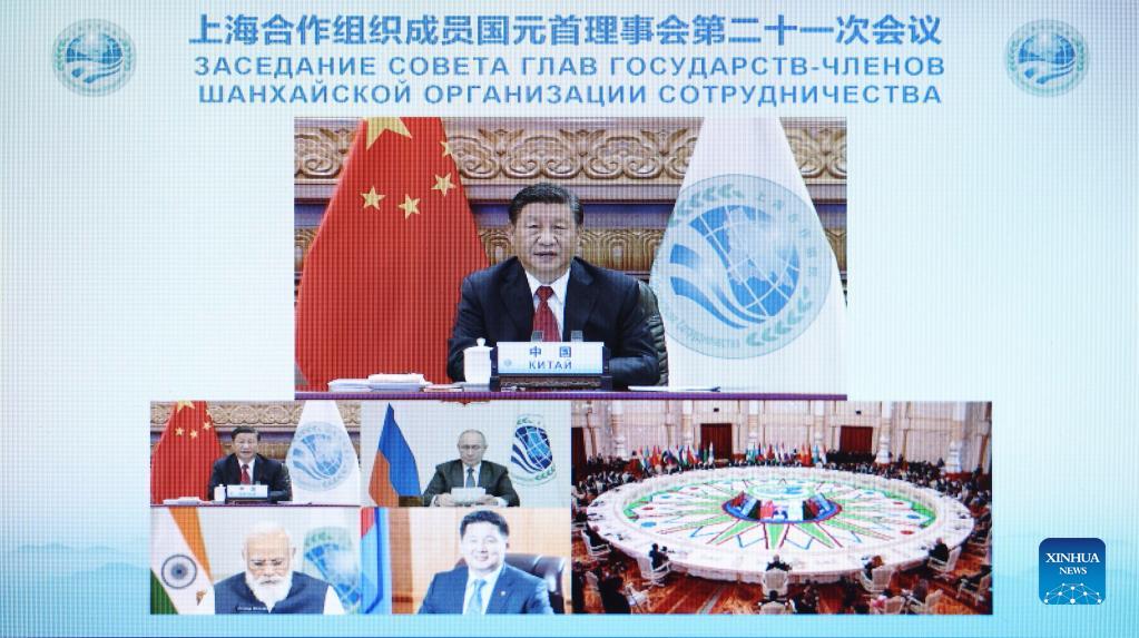 Xi addresses SCO meeting via video link